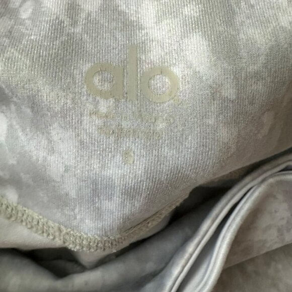 Alo yoga vapor python goddess ribbed legging in gray -S - Picture 3 of 10